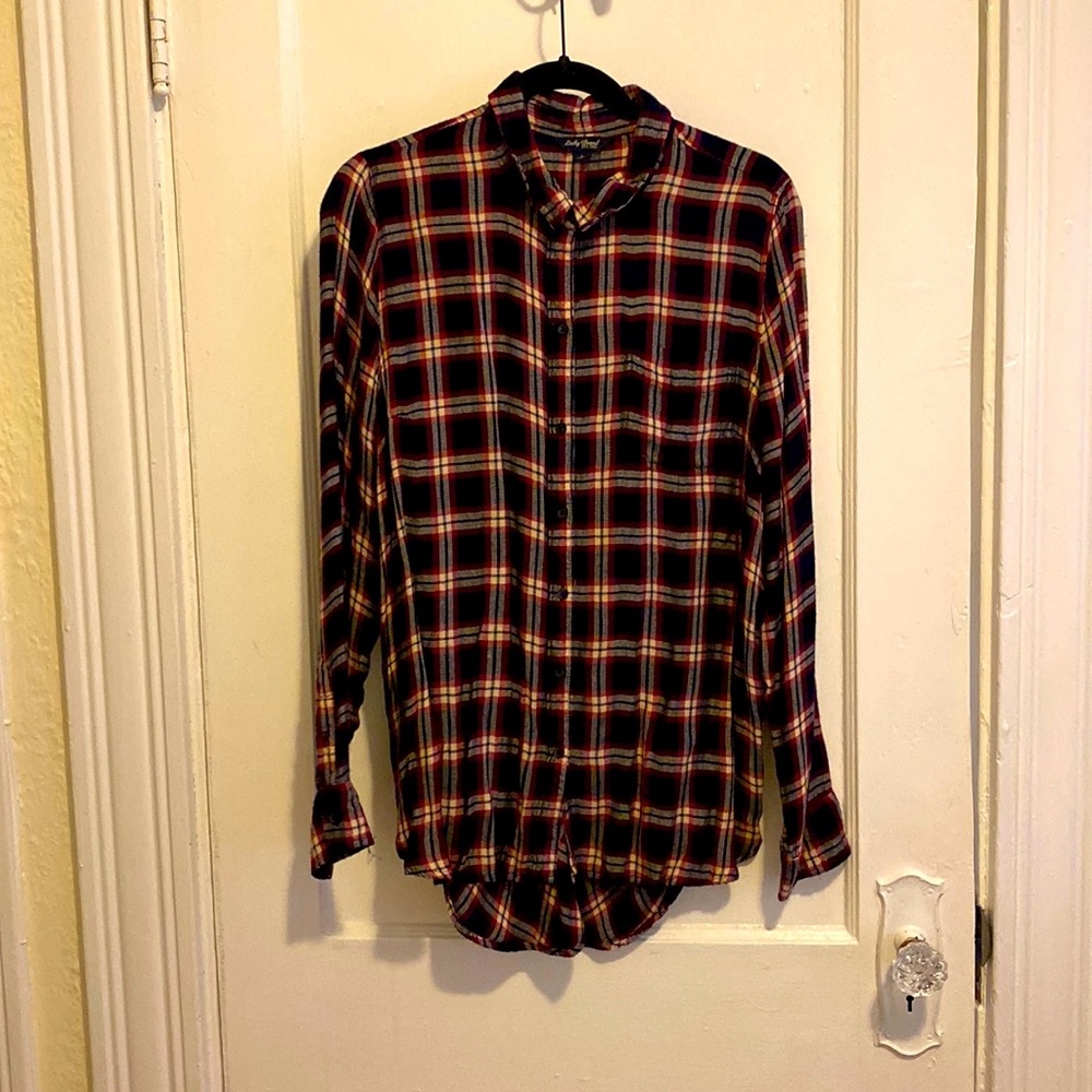 Plaid button down shirt